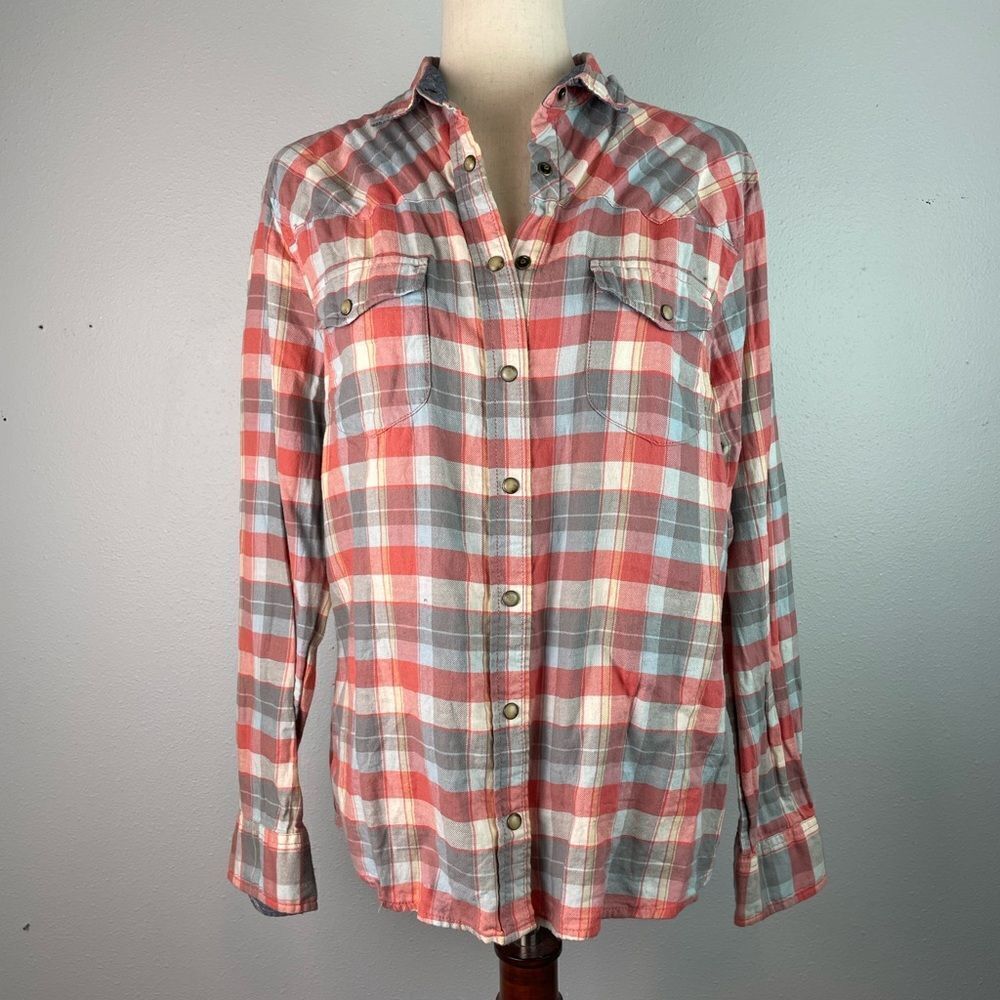 JACHS Girlfriend Bea Snap Down Shirt Size M EUC